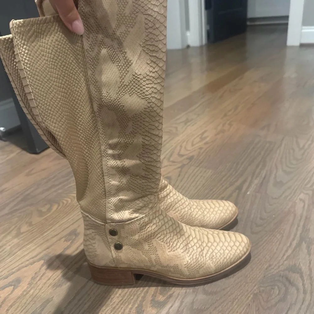 Snake skin boots